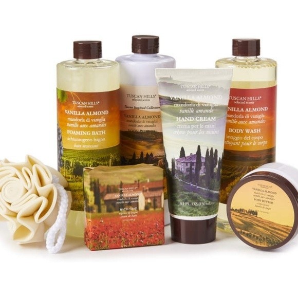 Tuscan Hills Vanilla Almond 7-Piece Spa Set DAMAGED BOX - Picture 2 of 9